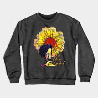 Be The Light (Half Woman wrapped in sunflower) Crewneck Sweatshirt